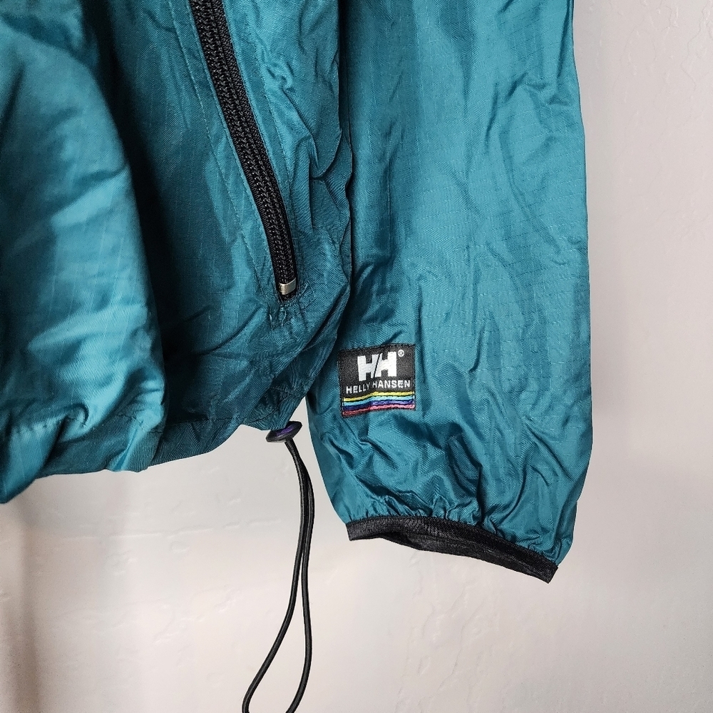 Helly Hansen Teal Packable Waterproof Windbreaker… - image 3
